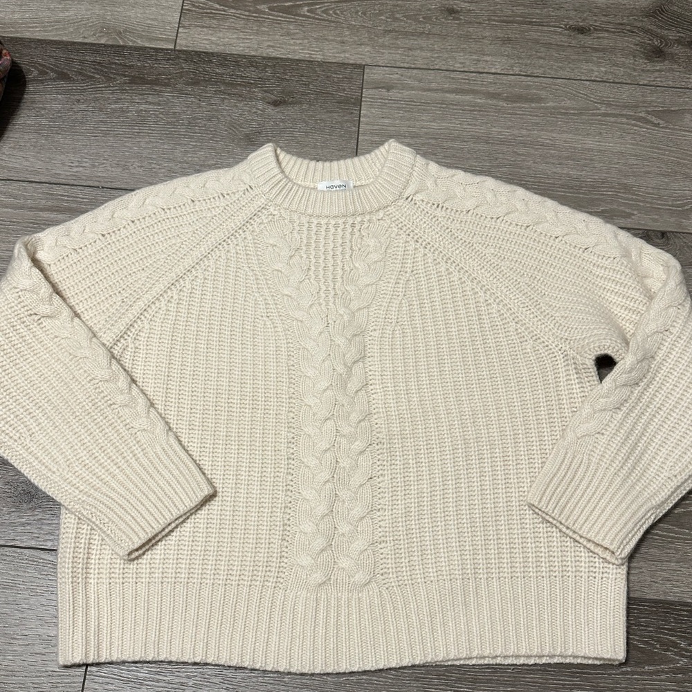 Haven Cream Cable Knit Sweater